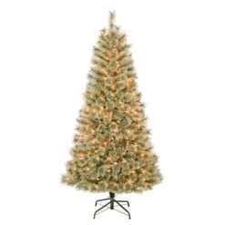 6ft. Pre-Lit Arcadia Cashmere Pine Artificial Christmas Tree, Clear Lights 9 6ft. Pre-Lit Arcadia Cashmere Pine Artificial Christmas Tree, Clear Lights -Northlight Shop D671906S 1 1