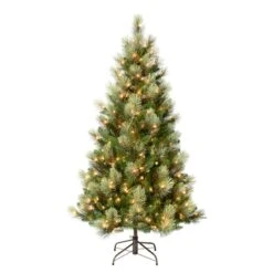 6ft. Pre-Lit Charleston Pine Artificial Christmas Tree, Clear Lights