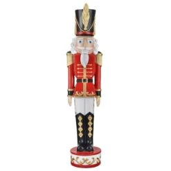 Haute Decor 3ft. Red & Black Christmas Nutcracker -Northlight Shop D671927S 2 1