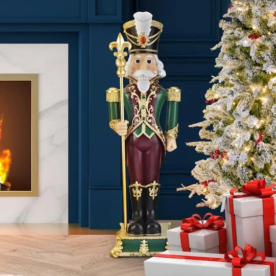 Haute Decor 3ft. Fleur De Lis Nutcracker 5 Haute Decor 3ft. Fleur De Lis Nutcracker - Image 3