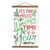 It's The Most Wonderful Time Of The Year Teak Hanging Canvas -Northlight Shop D673223S 1