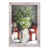 Christmas Flower Vase Western White Framed Print -Northlight Shop D673238S 1