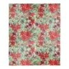 Holiday Blooms Pattern Sherpa Fleece Blanket 1 Holiday Blooms Pattern Sherpa Fleece Blanket -Northlight Shop D673255S 1
