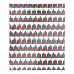 Christmas Tree Trio Sherpa Fleece Blanket -Northlight Shop D673256S 1 1