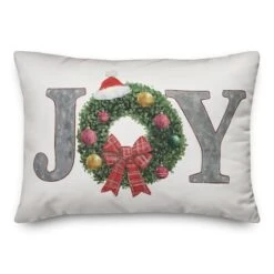 Joy Wreath Indoor/Outdoor Pillow