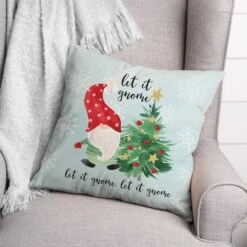 Let It Gnome Indoor/Outdoor Pillow 7 Let It Gnome Indoor/Outdoor Pillow -Northlight Shop D673259S 3