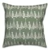 Sage Christmas Tree Pattern Indoor/Outdoor Pillow 2 Sage Christmas Tree Pattern Indoor/Outdoor Pillow -Northlight Shop D673262S 1