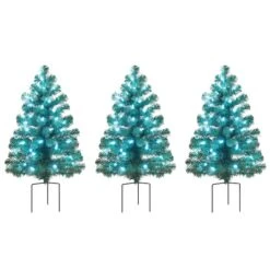 3ct. Pre-Lit Alexa Enabled Pathway Artificial Christmas Tree Set -Northlight Shop D674164S 5