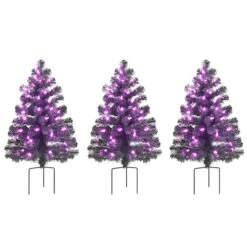 3ct. Pre-Lit Alexa Enabled Pathway Artificial Christmas Tree Set -Northlight Shop D674164S 7
