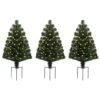 3ct. Pre-Lit Alexa Enabled Pathway Green Artificial Christmas Tree Set -Northlight Shop D674165S 1