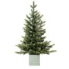 2.5ft. Unlit Fraser Fir Artificial Christmas Tree In Wooden Pot