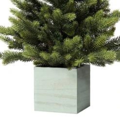 2.5ft. Unlit Fraser Fir Artificial Christmas Tree In Wooden Pot -Northlight Shop D674175S 2