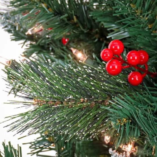 9ft. Pre-lit Artificial Meadowlark Pencil Hinged Tree, Clear Lights 7 9ft. Pre-lit Artificial Meadowlark Pencil Hinged Tree, Clear Lights - Image 5