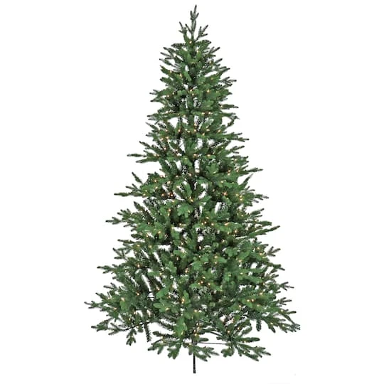 7.5ft. Pre-lit Artificial Feel Real® Merryweather Fir Hinged Tree, Clear Lights 3 7.5ft. Pre-lit Artificial Feel Real® Merryweather Fir Hinged Tree, Clear Lights