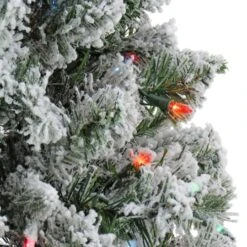 6.5ft. Pre-Lit Snowy Mixed Pine Artificial Christmas Tree, Multicolor Lights 10 6.5ft. Pre-Lit Snowy Mixed Pine Artificial Christmas Tree, Multicolor Lights -Northlight Shop D674390S 3