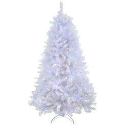9ft. Pre-Lit White Artificial Christmas Tree, Dual Color® LED Lights