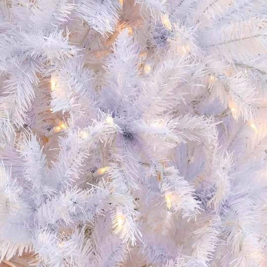 9ft. Pre-Lit White Artificial Christmas Tree, Dual Color® LED Lights 7 9ft. Pre-Lit White Artificial Christmas Tree, Dual Color® LED Lights - Image 5