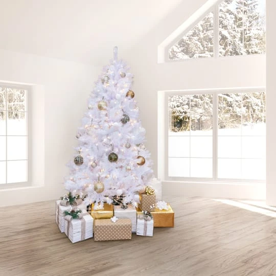 9ft. Pre-Lit White Artificial Christmas Tree, Dual Color® LED Lights 10 9ft. Pre-Lit White Artificial Christmas Tree, Dual Color® LED Lights - Image 8