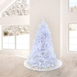 9ft. Pre-Lit White Artificial Christmas Tree, Dual Color® LED Lights 12 9ft. Pre-Lit White Artificial Christmas Tree, Dual Color® LED Lights -Northlight Shop D674402S 2