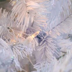 9ft. Pre-Lit White Artificial Christmas Tree, Dual Color® LED Lights 13 9ft. Pre-Lit White Artificial Christmas Tree, Dual Color® LED Lights -Northlight Shop D674402S 3