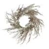 24" Christmas Alpine Trimmed Snow Lump Wreath, 150 Pure White LED Rice Lights 1 24" Christmas Alpine Trimmed Snow Lump Wreath, 150 Pure White LED Rice Lights -Northlight Shop D675897S 1