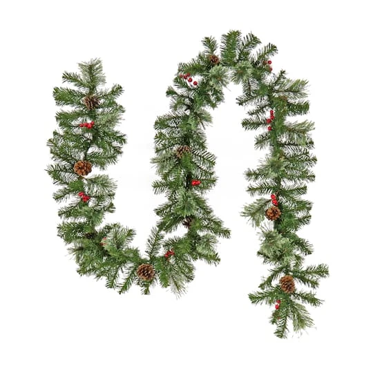 9ft. Evergreen & Cashmere Tips Garland 3 9ft. Evergreen & Cashmere Tips Garland