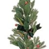 9ft. Magnolia Mix Pine Garland With LED Lights & Bows 1 9ft. Magnolia Mix Pine Garland With LED Lights & Bows -Northlight Shop D675912S 1