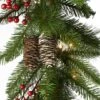 9ft. Bristle Berry Pine Garland With Battery Operated LED Lights -Northlight Shop D675938S 1