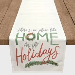 Home For The Holidays 16" X 90" Cotton Twill Runner 7 Home For The Holidays 16" X 90" Cotton Twill Runner -Northlight Shop D675953S 1 1
