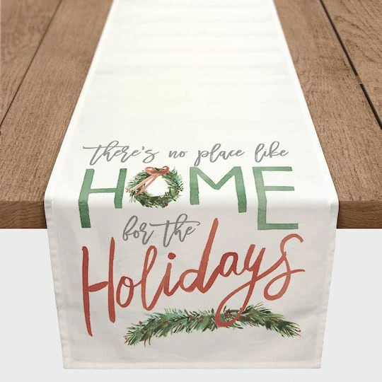 Home For The Holidays 16" X 90" Cotton Twill Runner 4 Home For The Holidays 16" X 90" Cotton Twill Runner - Image 2