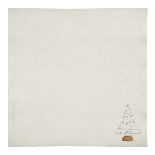 Silent Night Tree 10" X 10" Cotton Twill Napkin 4 Silent Night Tree 10" X 10" Cotton Twill Napkin - Image 2