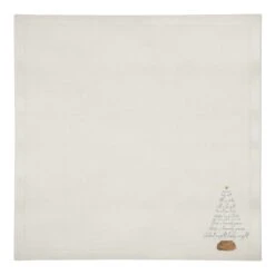 Silent Night Tree 10" X 10" Cotton Twill Napkin