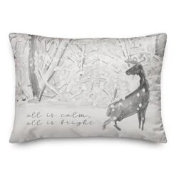 All Is Calm All Is Bright 20" X 14" Indoor/Outdoor Pillow