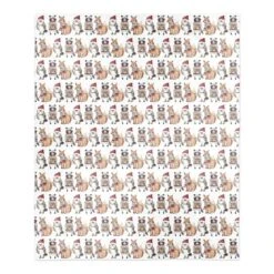 Christmas Woodland Characters 50" X 60" Sherpa Fleece Blanket 7 Christmas Woodland Characters 50" X 60" Sherpa Fleece Blanket -Northlight Shop D675978S 1 1