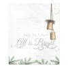 All Is Calm All Is Bright 50" X 60" Sherpa Fleece Blanket 1 All Is Calm All Is Bright 50" X 60" Sherpa Fleece Blanket -Northlight Shop D675981S 1