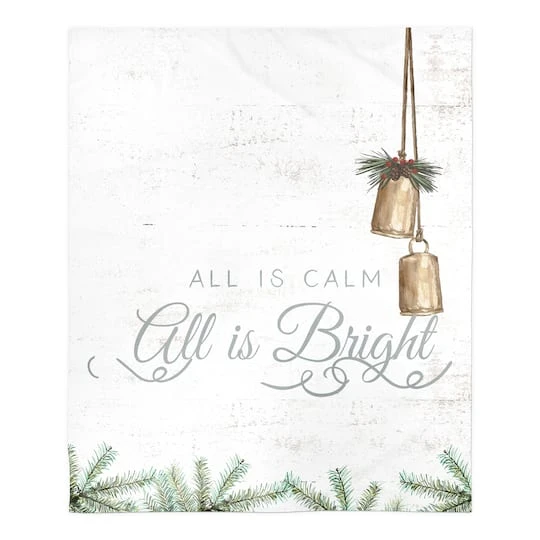 All Is Calm All Is Bright 50" X 60" Sherpa Fleece Blanket 3 All Is Calm All Is Bright 50" X 60" Sherpa Fleece Blanket