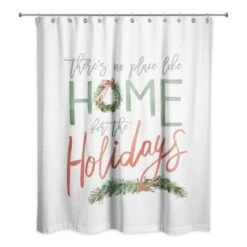 Home For The Holidays 71" X 74" Shower Curtain 6 Home For The Holidays 71" X 74" Shower Curtain -Northlight Shop D675988S 1 1