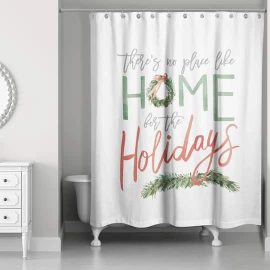 Home For The Holidays 71" X 74" Shower Curtain 5 Home For The Holidays 71" X 74" Shower Curtain - Image 3