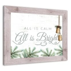 All Is Calm All Is Bright Framed Wall Art -Northlight Shop D675995S 2