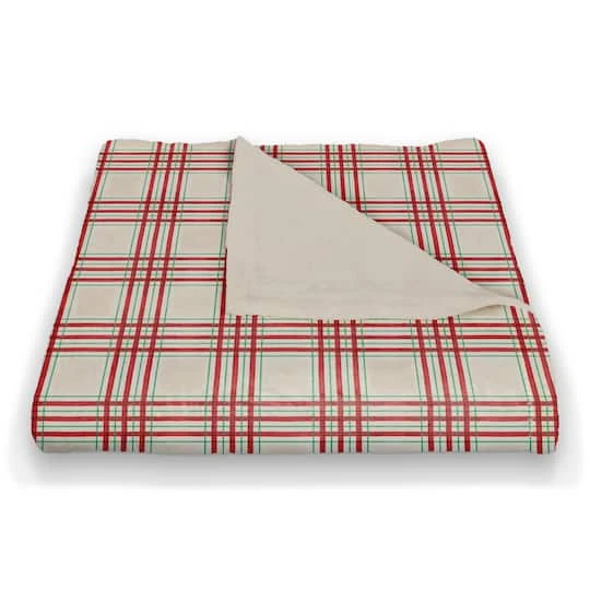 Christmas Plaid Coral Fleece Blanket 5 Christmas Plaid Coral Fleece Blanket - Image 3