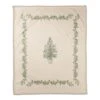 Garland Border & Christmas Tree Coral Fleece Blanket 2 Garland Border & Christmas Tree Coral Fleece Blanket -Northlight Shop D676058S 1