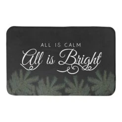 All Is Calm All Is Bright Bath Mat