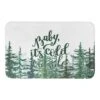 Winter Watercolor Pine Forest Bath Mat 1 Winter Watercolor Pine Forest Bath Mat -Northlight Shop D676069S 1