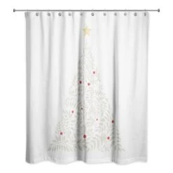 Leafy Christmas Tree Shower Curtain -Northlight Shop D676074S 1 1