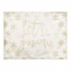 Cream Snowflakes Poly Twill Placemat -Northlight Shop D676094S 1