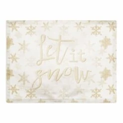 Cream Snowflakes Poly Twill Placemat