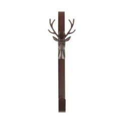 Northlight 15.25" Brown Rustic Deer Over The Door Wreath Hanger -Northlight Shop D676164S 2