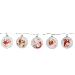 Northlight Glass Norman Rockwell Christmas Disc Lights Set, 5ct. 9 Northlight Glass Norman Rockwell Christmas Disc Lights Set, 5ct. -Northlight Shop D676182S 3