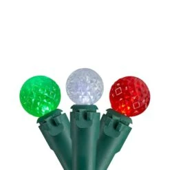 Northlight 50ct. Red, Green & White LED G12 Berry Christmas Lights Set With Green Wire -Northlight Shop D676186S 1 1