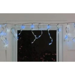 Northlight 100ct. LED Wide Angle Icicle Christmas Lights With White Wire Blue 21 Northlight 100ct. LED Wide Angle Icicle Christmas Lights With White Wire Blue -Northlight Shop D676189S 13